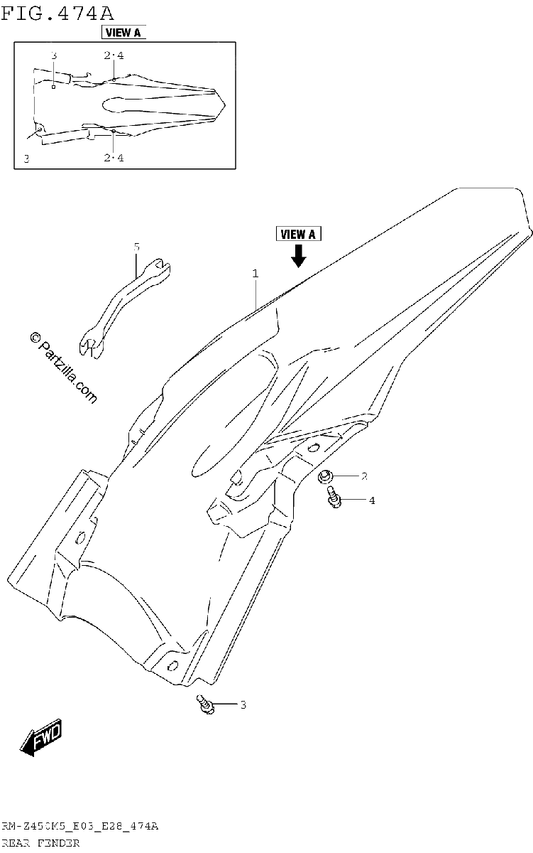 Diagrama de REAR FENDER