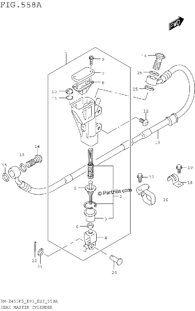 Diagrama de REAR MASTER CYLINDER