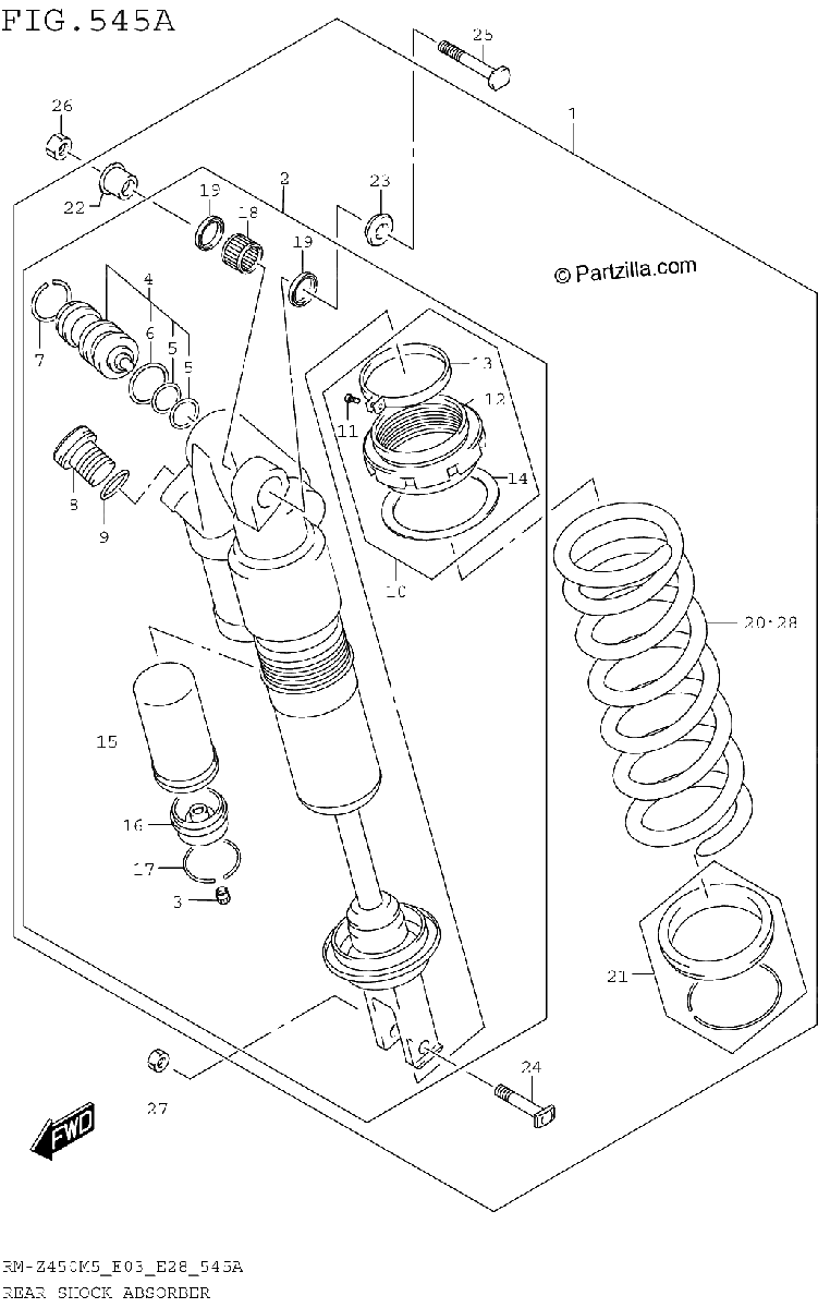 Diagrama de REAR SHOCK ABSORBER