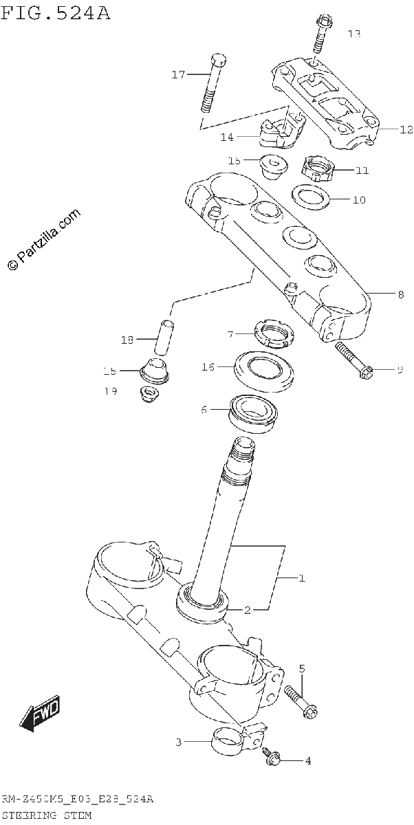 Diagrama de STEERING STEM