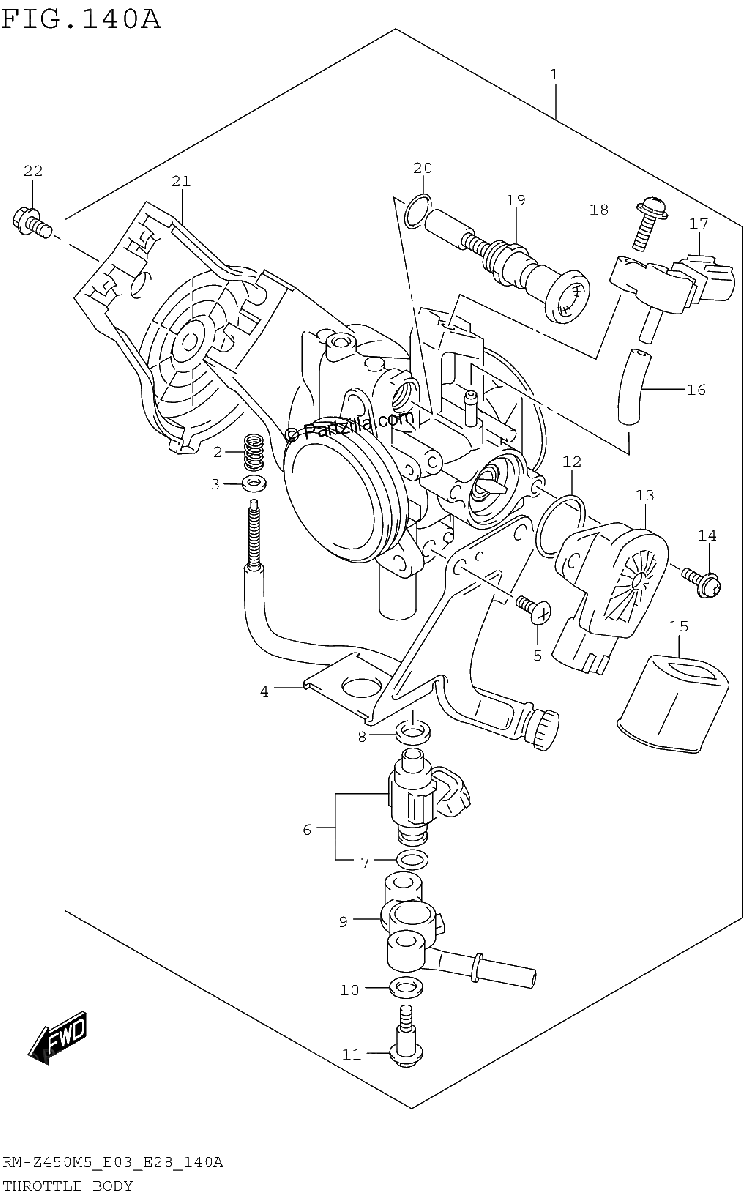 Diagrama de THROTTLE BODY