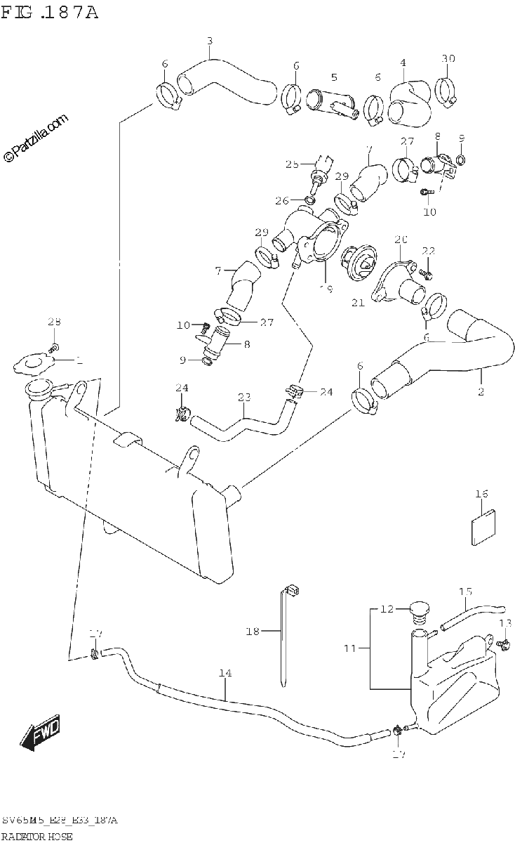 Diagrama de RADIATOR HOSE