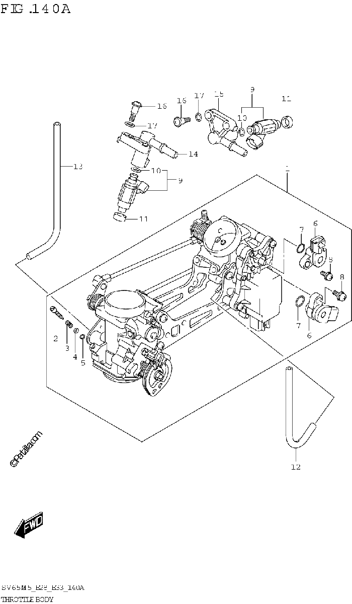 Diagrama de THROTTLE BODY E28