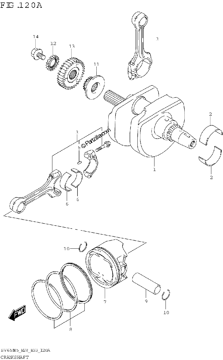 Diagrama de CRANKSHAFT