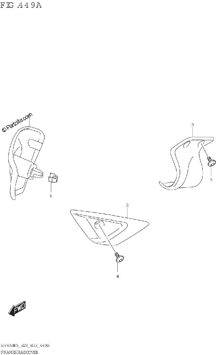 Diagrama de FRAME HEAD COVER SV650A
