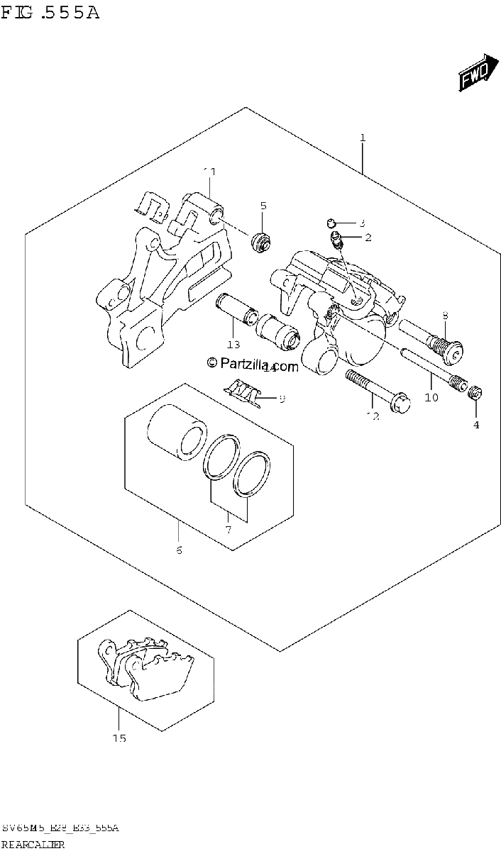 Diagrama de REAR CALIPER