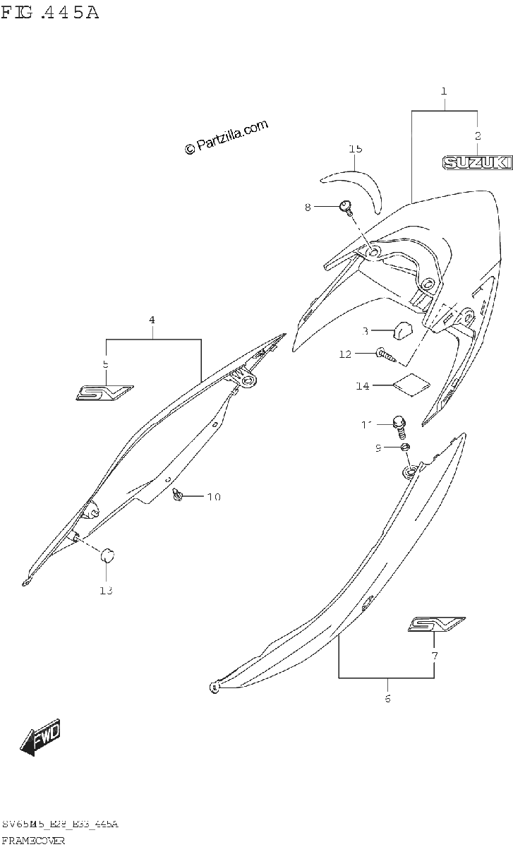 Diagrama de FRAME COVER SV650A