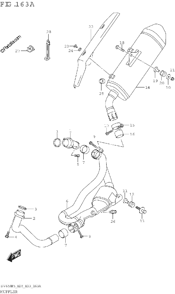 Diagrama de MUFFLER SV650A