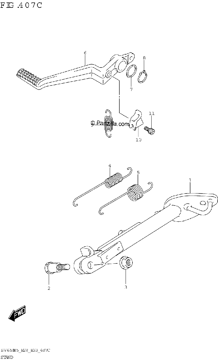 Diagrama de STAND SV650XA E28
