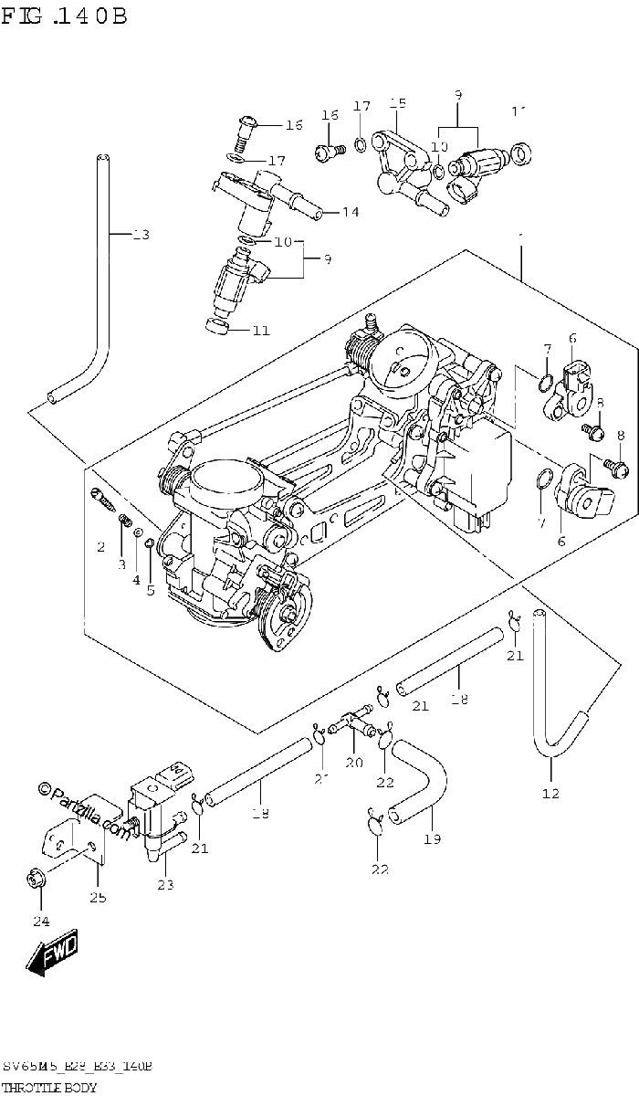 Diagrama de THROTTLE BODY E33