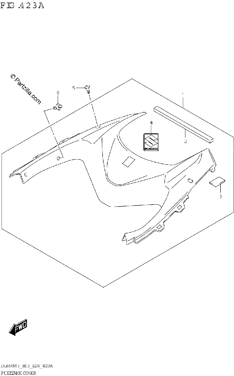 Diagrama de FUEL TANK COVER