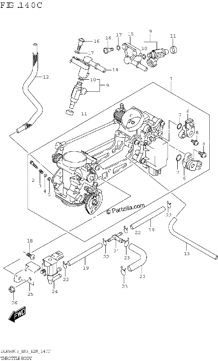 Diagrama de THROTTLE BODY E33
