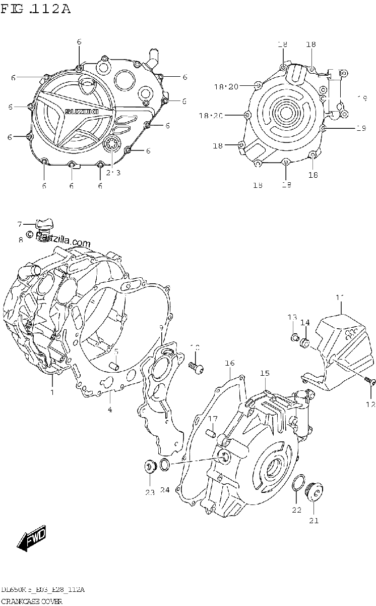 Diagrama de CRANKCASE COVER