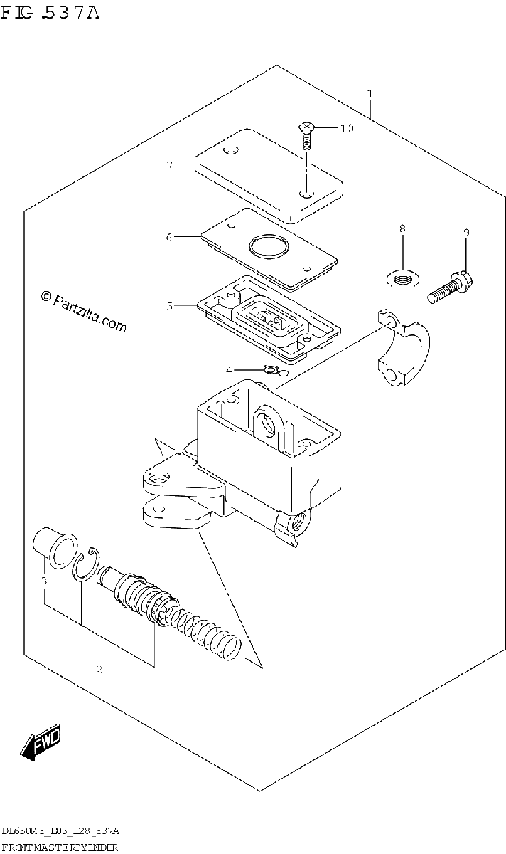 Diagrama de FRONT MASTER CYLINDER