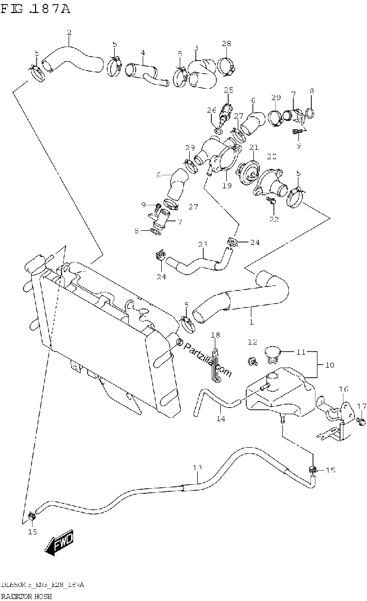 Diagrama de RADIATOR HOSE
