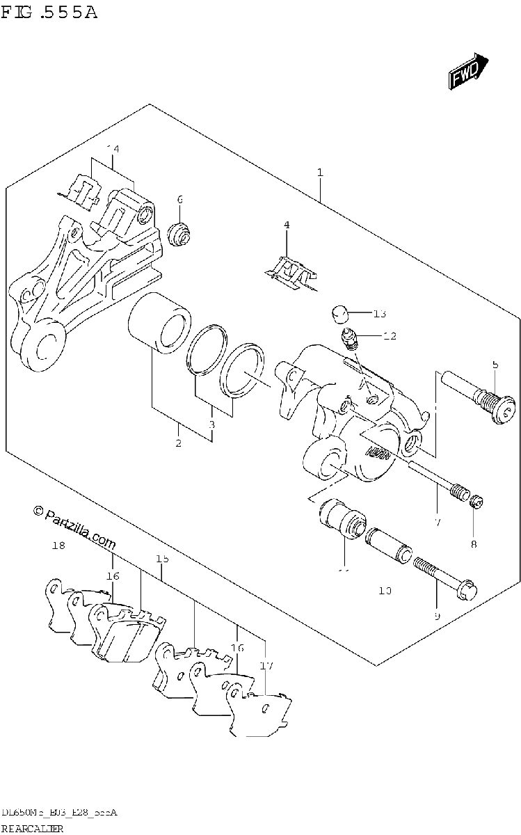 Diagrama de REAR CALIPER
