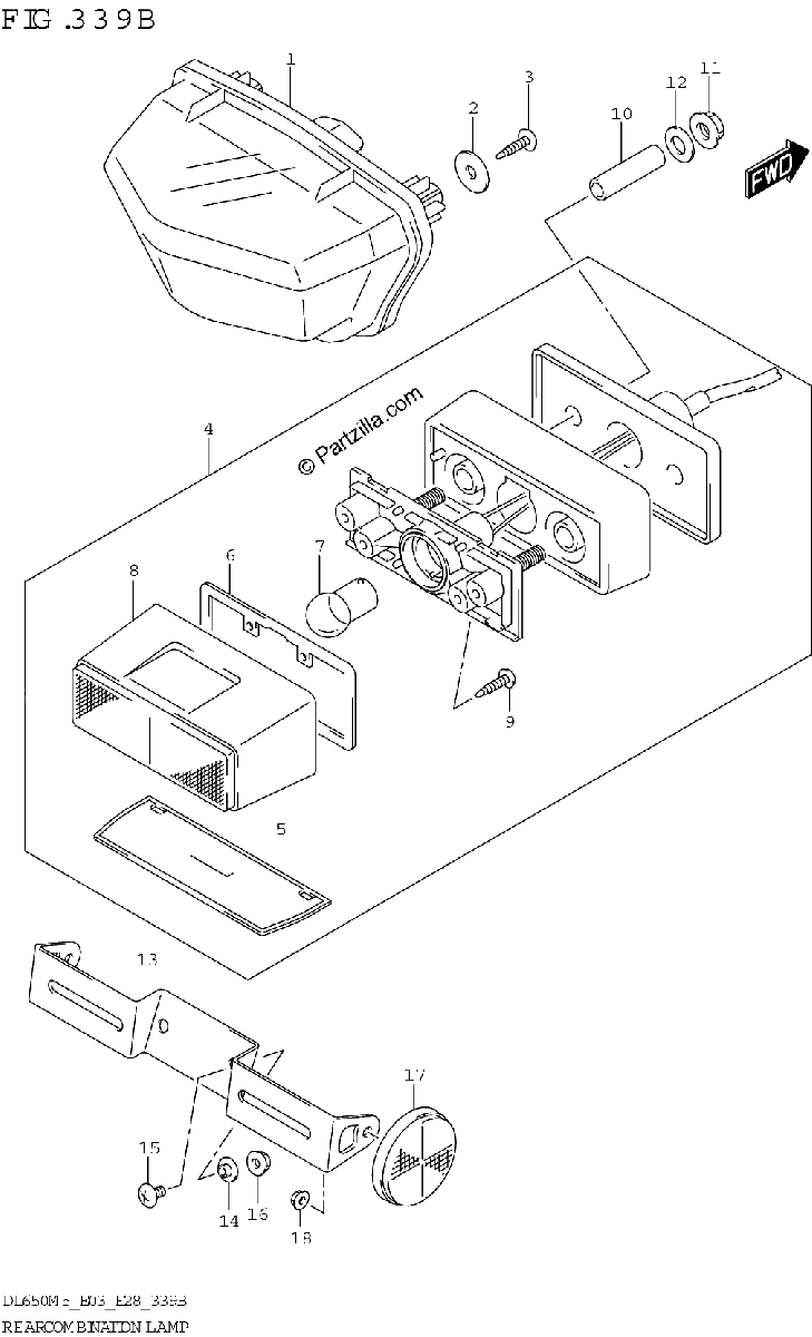 Diagrama de REAR COMBINATION LAMP