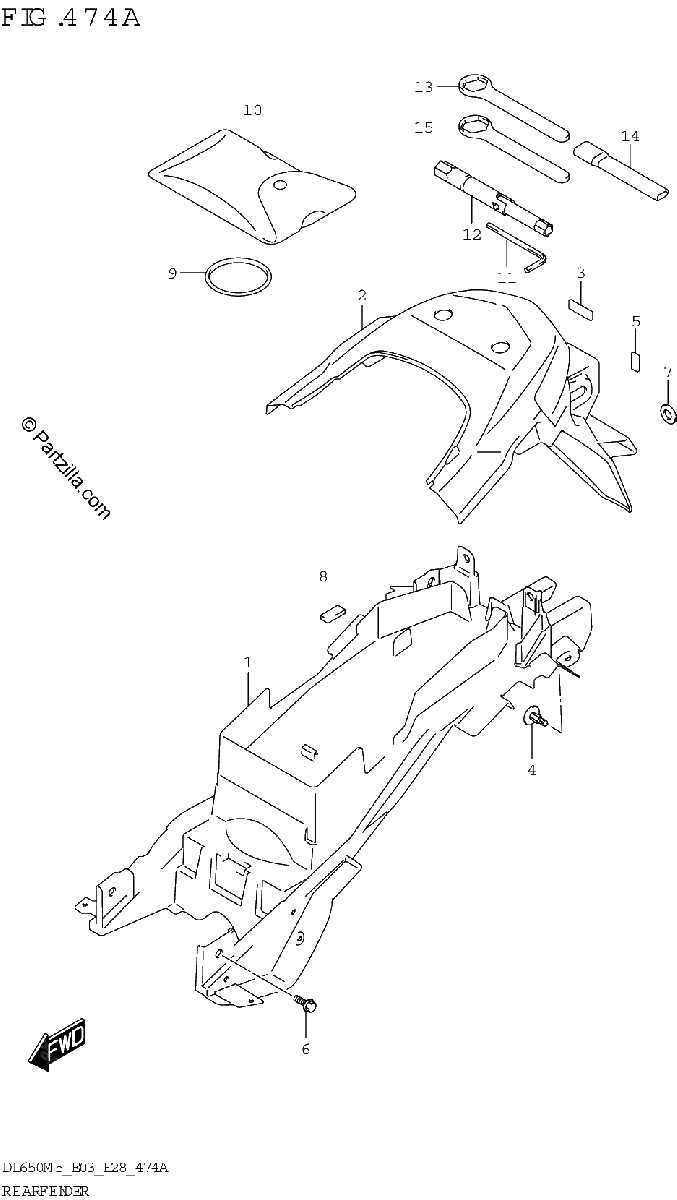 Diagrama de REAR FENDER