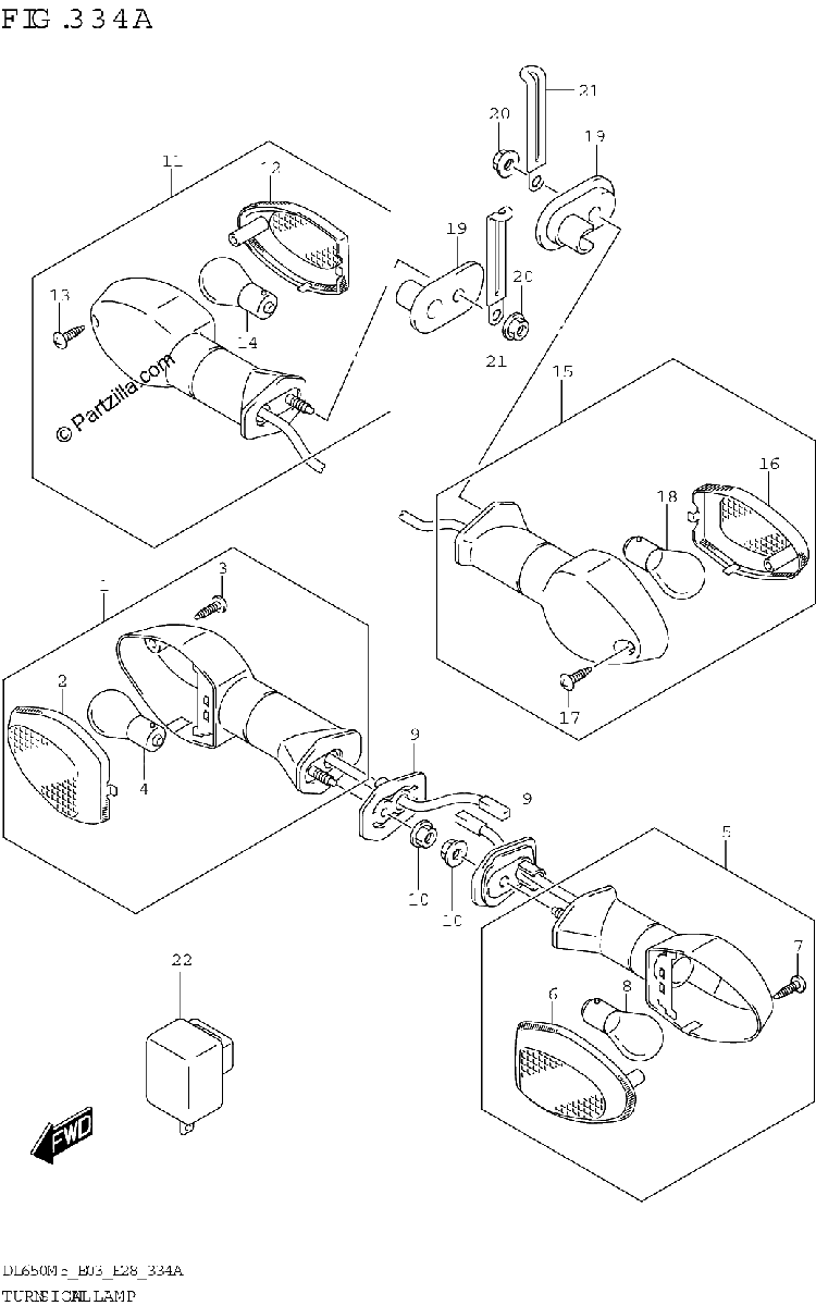 Diagrama de TURNSIGNAL LAMP
