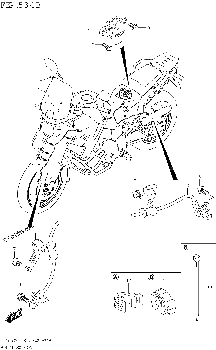 Diagrama de BODY ELECTRICAL DL1050RJ