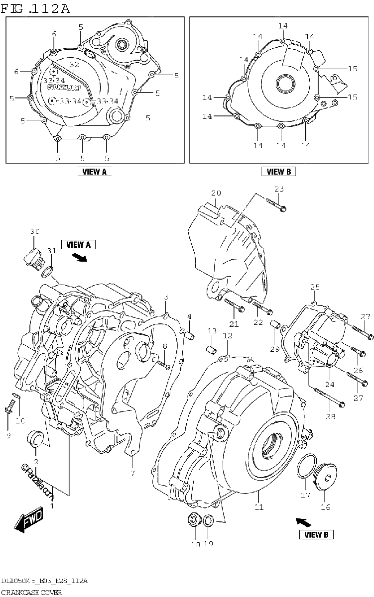 Diagrama de CRANKCASE COVER