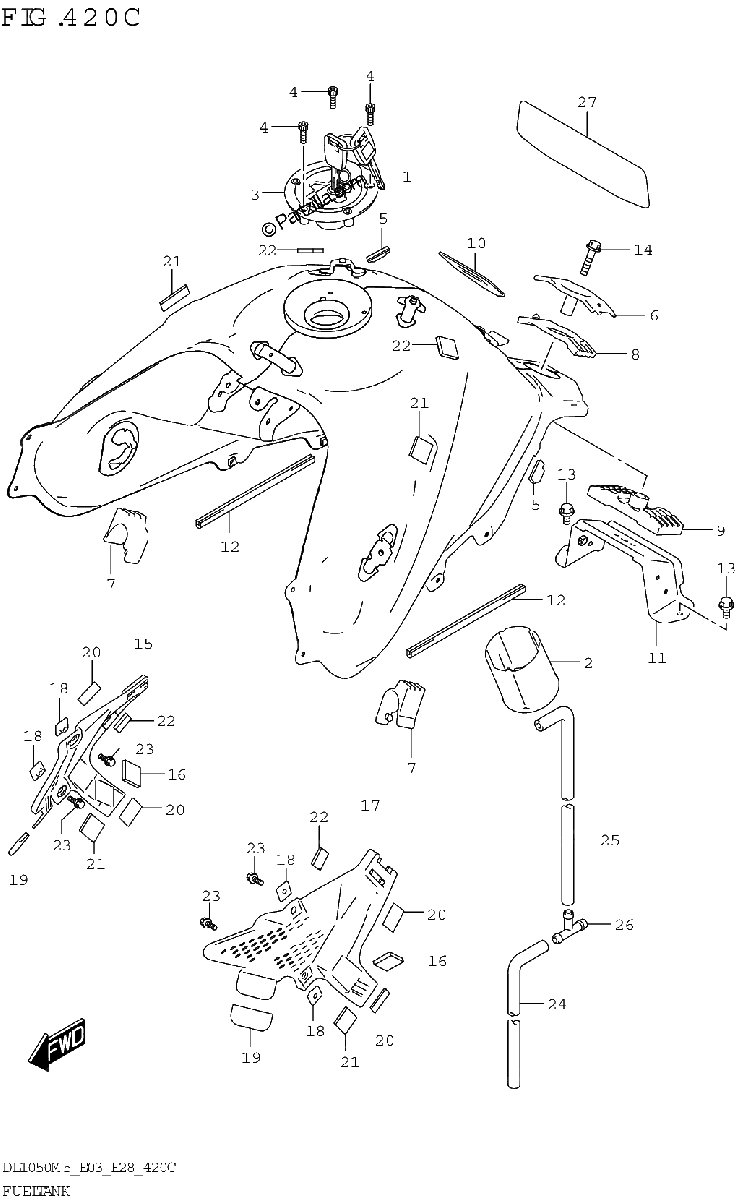 Diagrama de FUEL TANK DL1050RJ