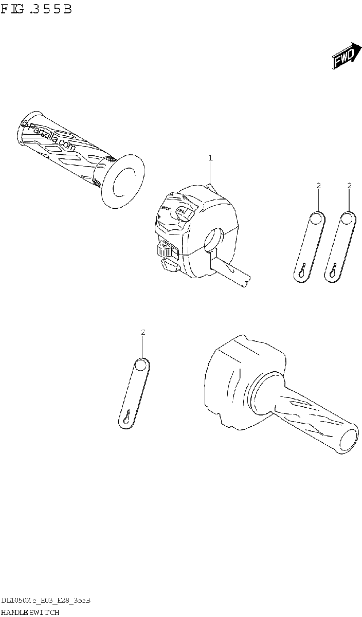 Diagrama de HANDLE SWITCH DL1050RJ