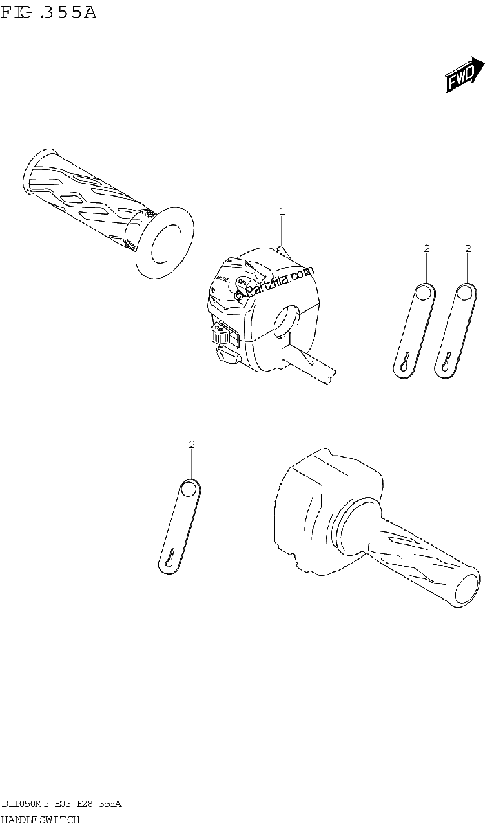 Diagrama de HANDLE SWITCH DL1050RR