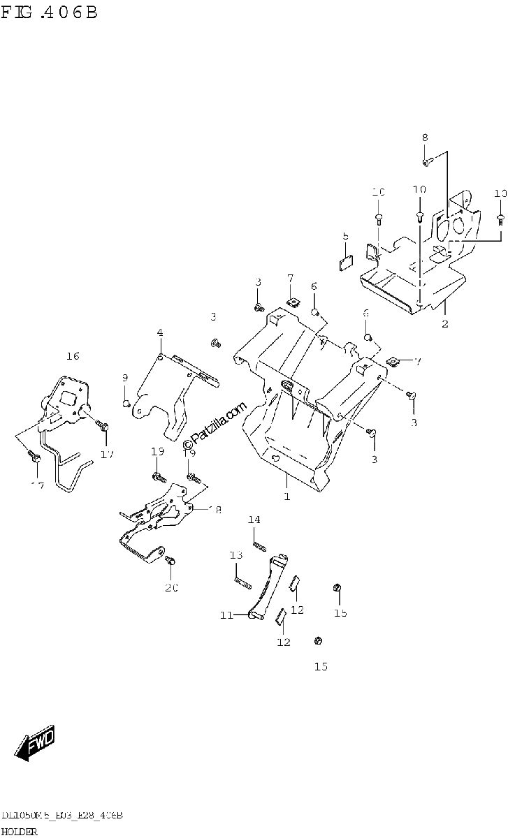 Diagrama de HOLDER DL1050RR