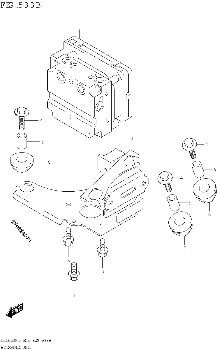 Diagrama de HYDRAULIC UNIT DL1050RJ