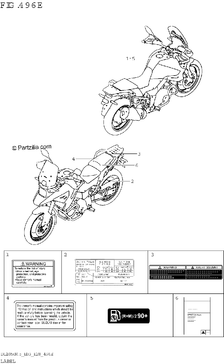 Diagrama de LABEL DL1050RR E03