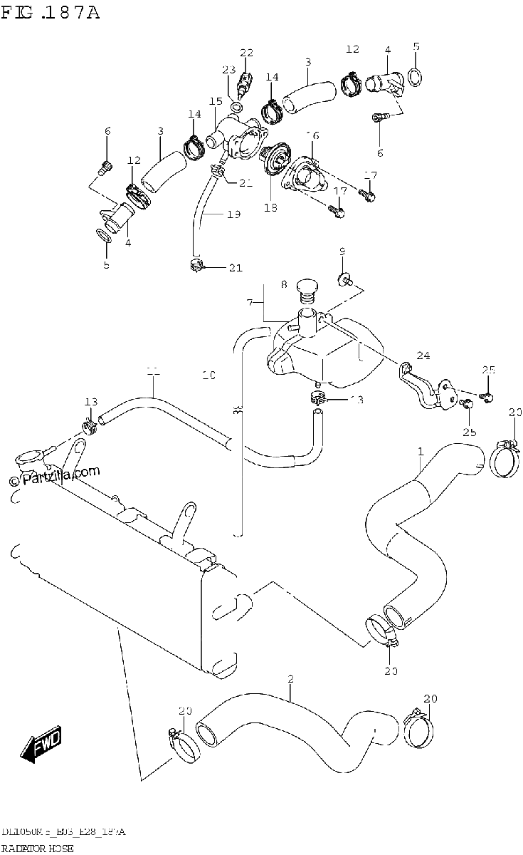Diagrama de RADIATOR HOSE