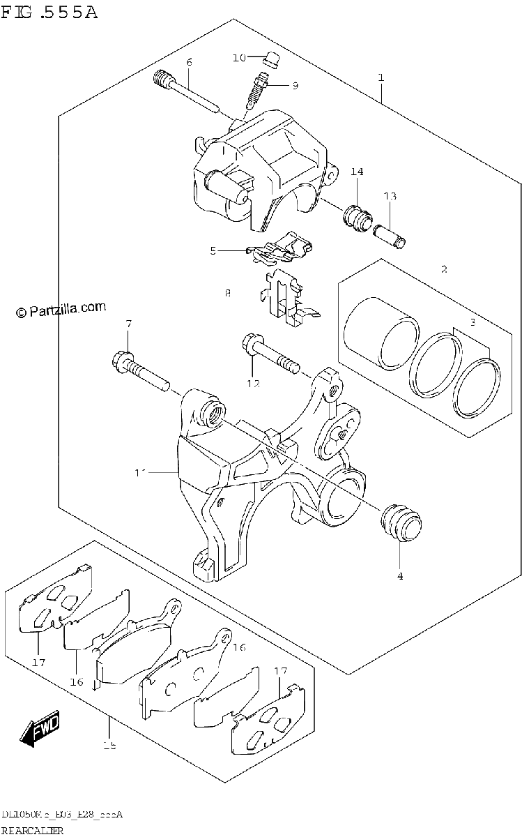 Diagrama de REAR CALIPER