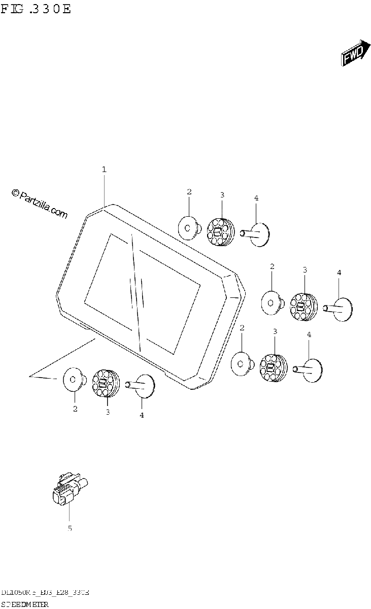 Diagrama de SPEEDOMETER DL1050RJ E03 E33