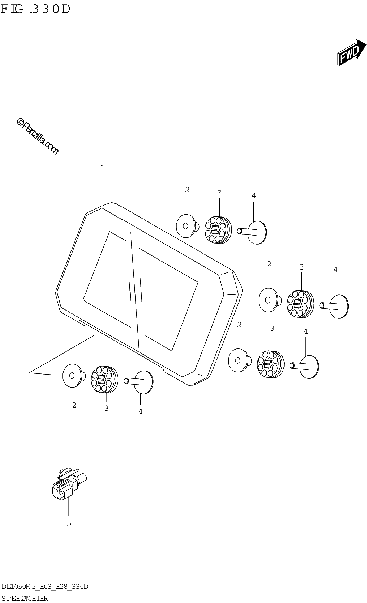 Diagrama de SPEEDOMETER DL1050RJ E28