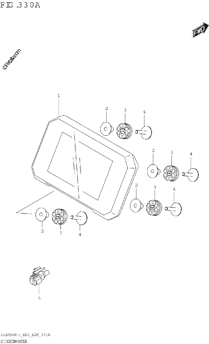 Diagrama de SPEEDOMETER DL1050RR E28