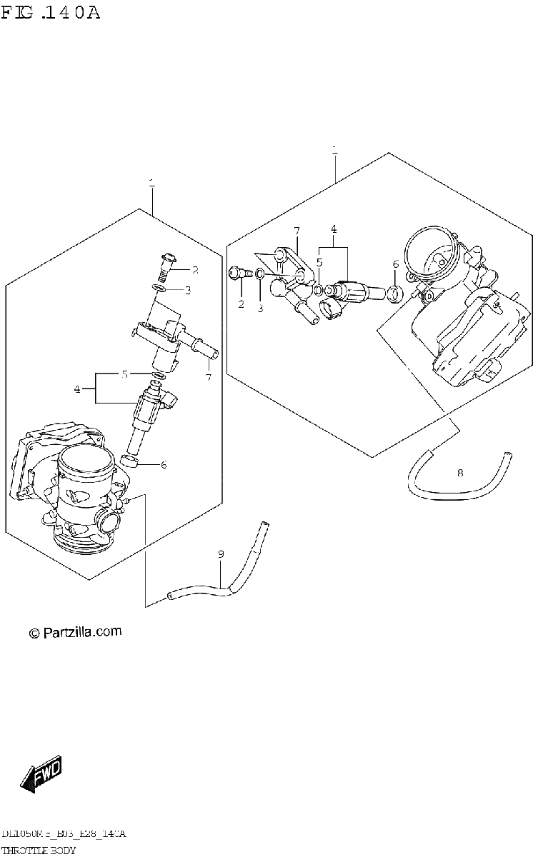 Diagrama de THROTTLE BODY