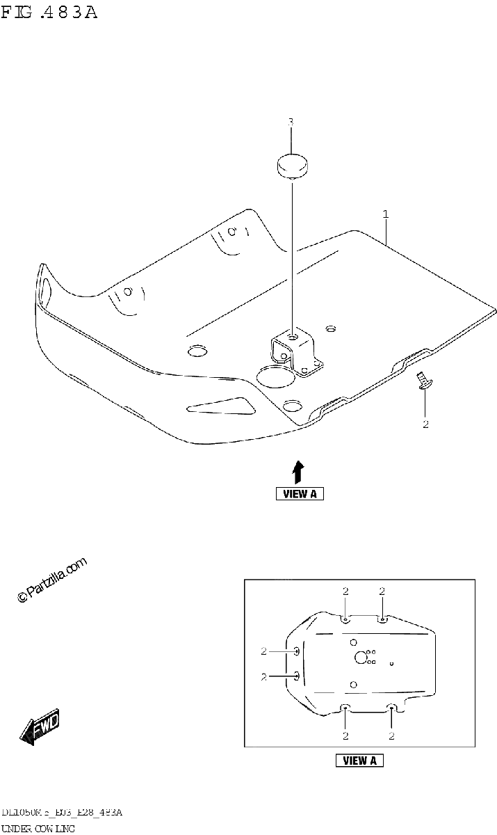 Diagrama de UNDER COWLING DL1050RJ