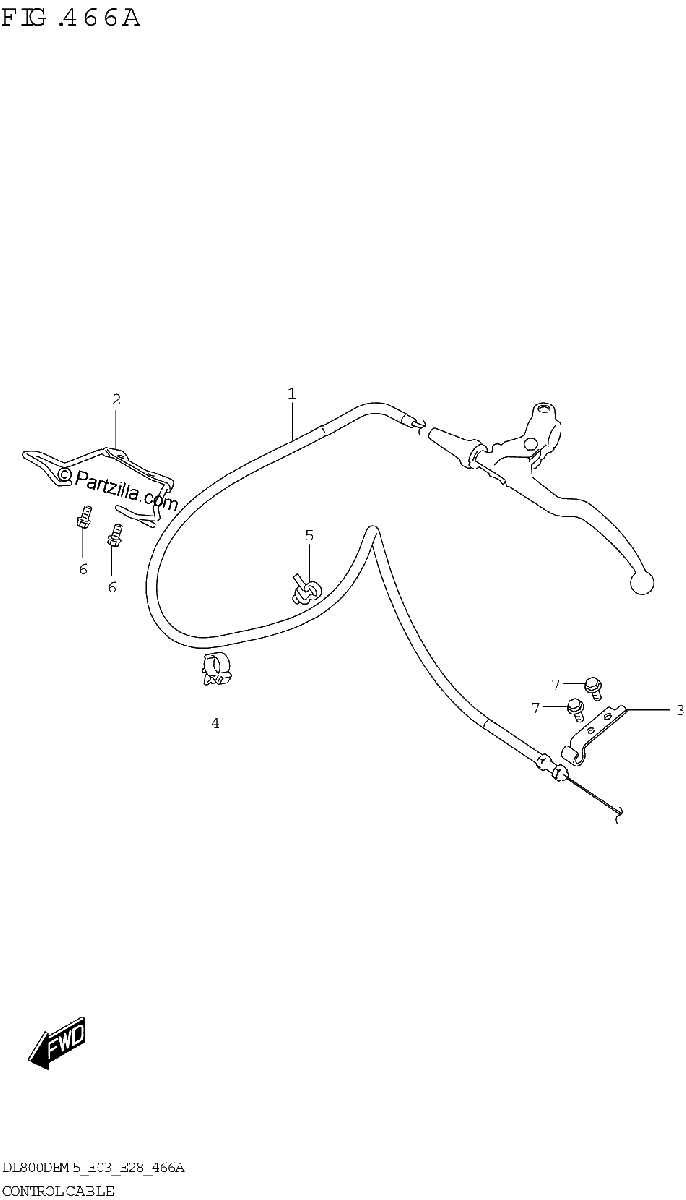 Diagrama de CONTROL CABLE