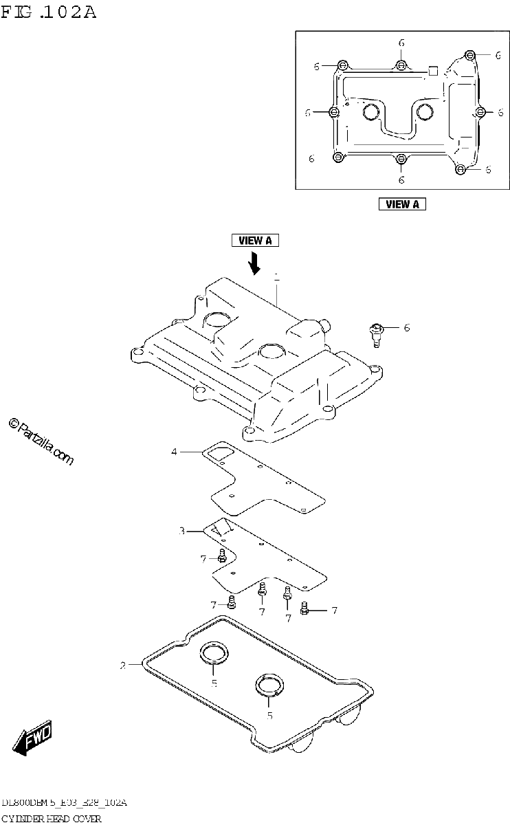 Diagrama de CYLINDER HEAD COVER