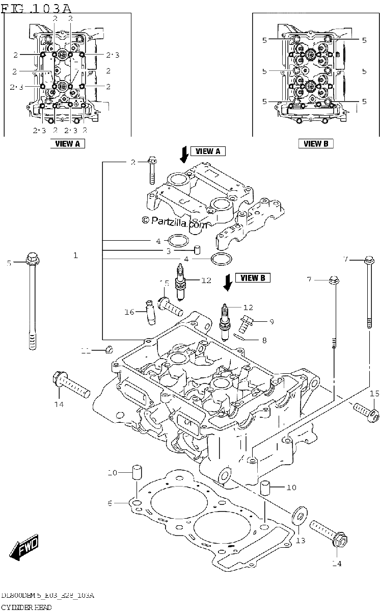 Diagrama de CYLINDER HEAD