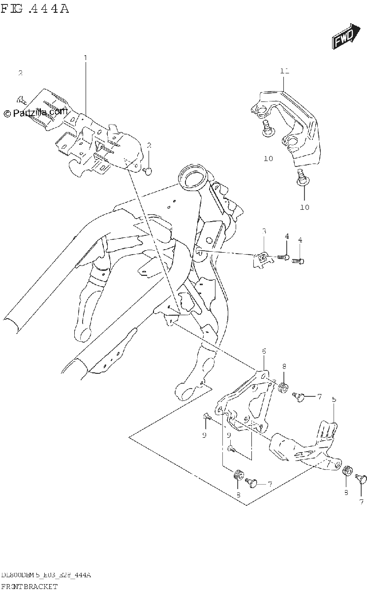 Diagrama de FRONT BRACKET