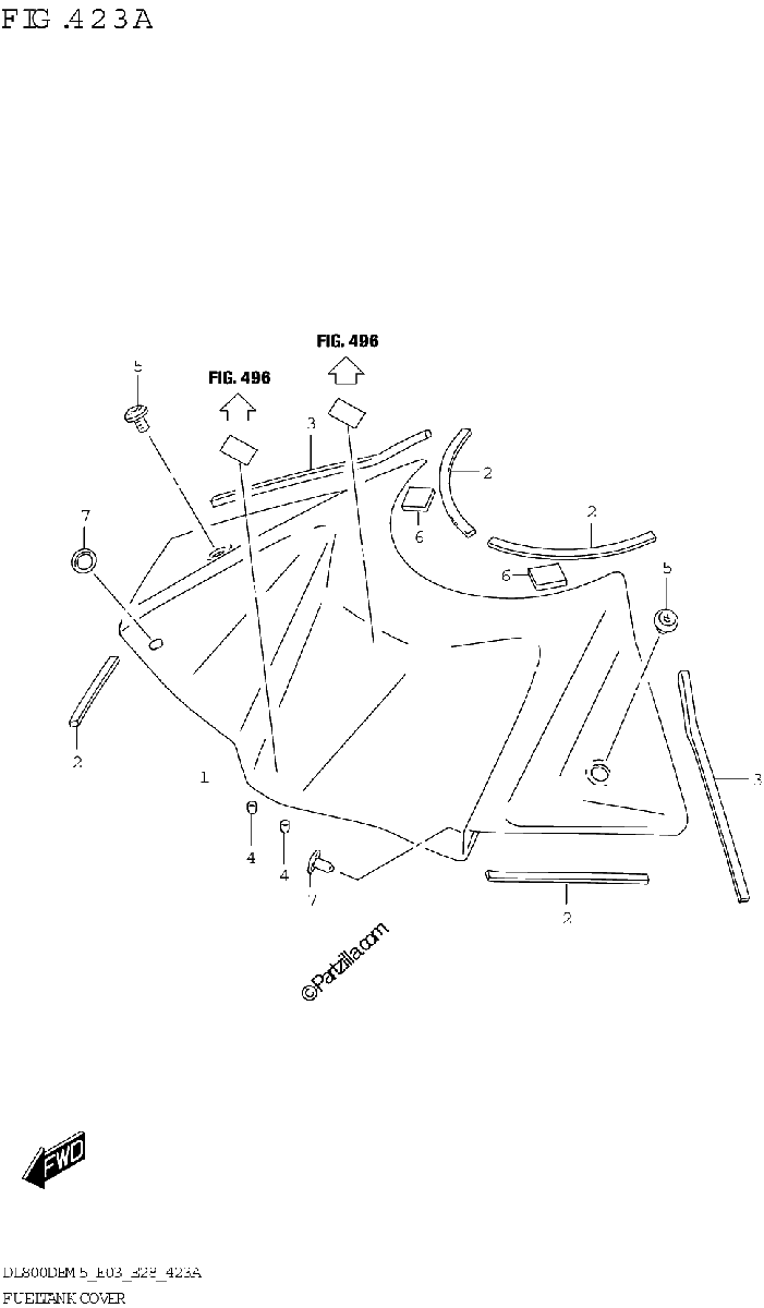 Diagrama de FUEL TANK COVER