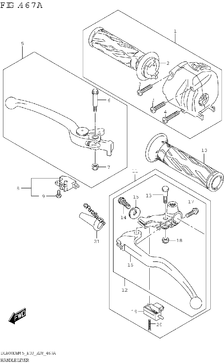 Diagrama de HANDLE LEVER