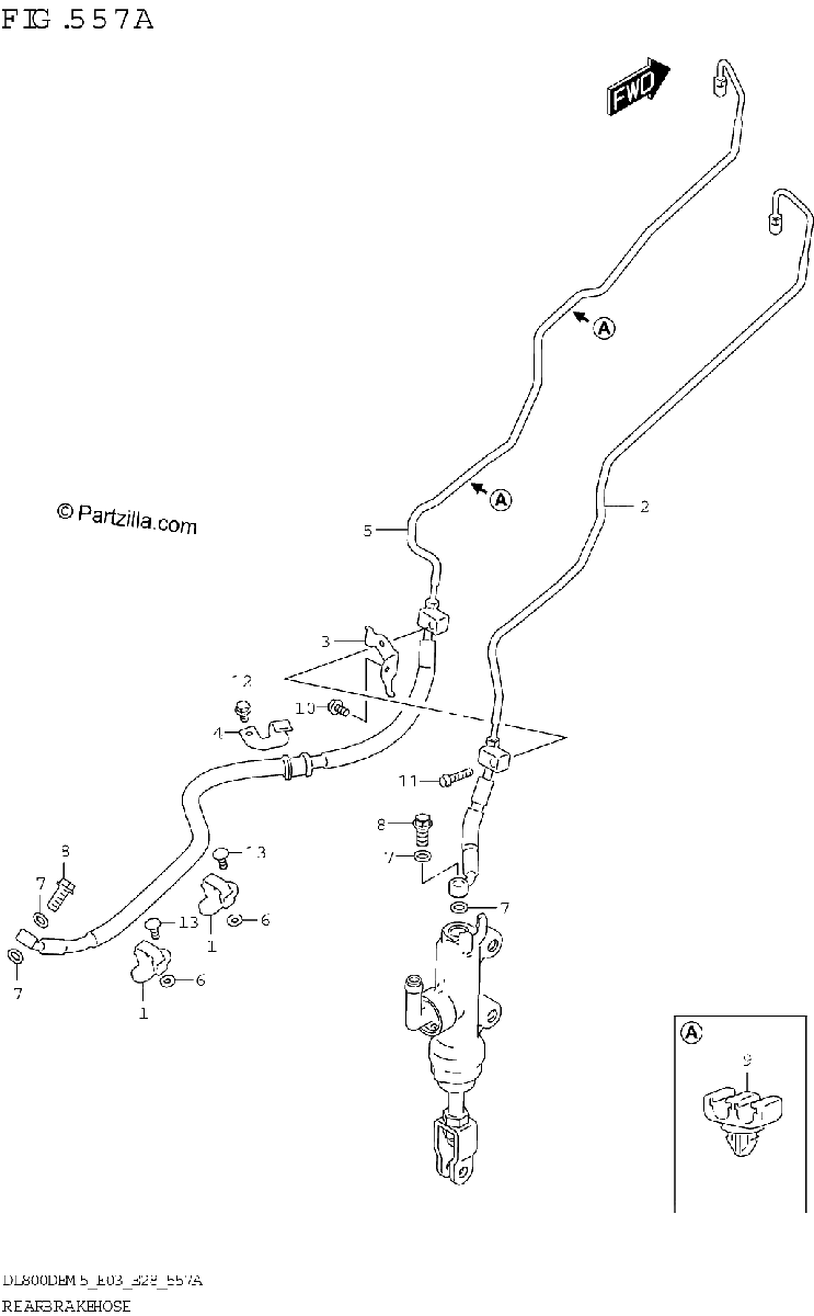 Diagrama de REAR BRAKE HOSE