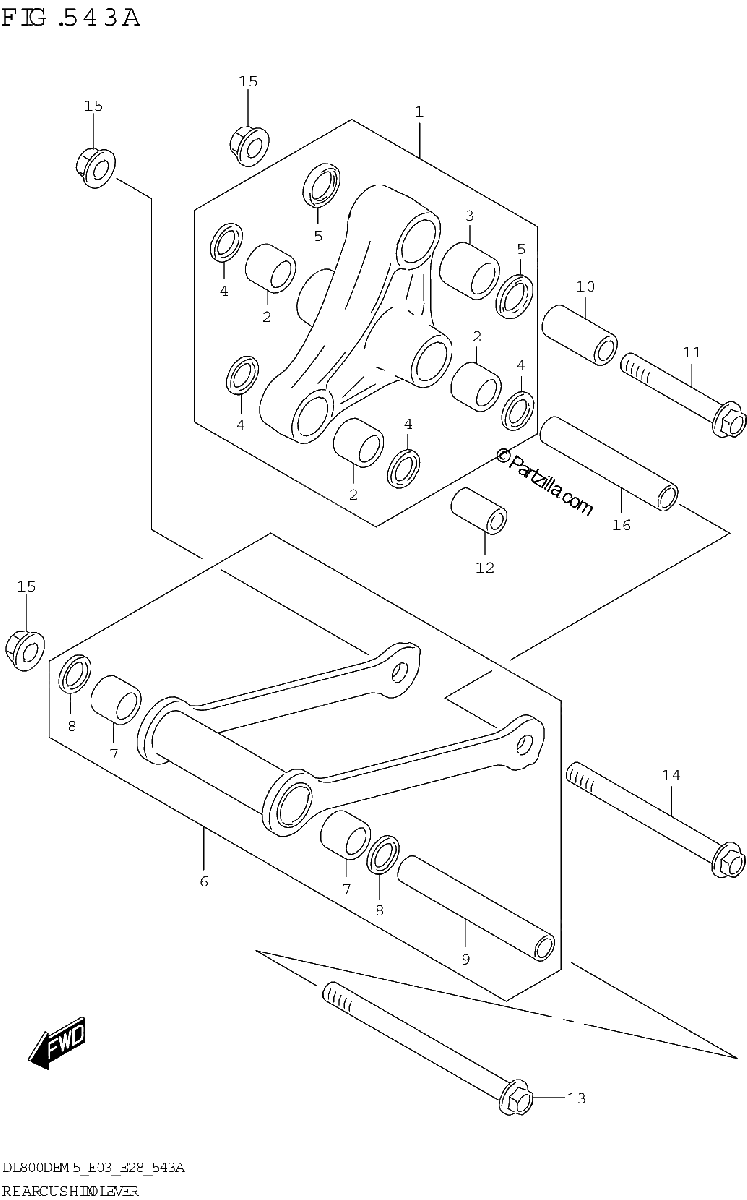 Diagrama de REAR CUSHION LEVER