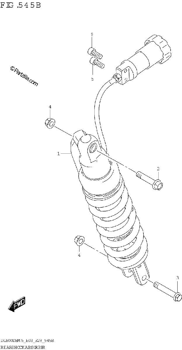 Diagrama de REAR SHOCK ABSORBER