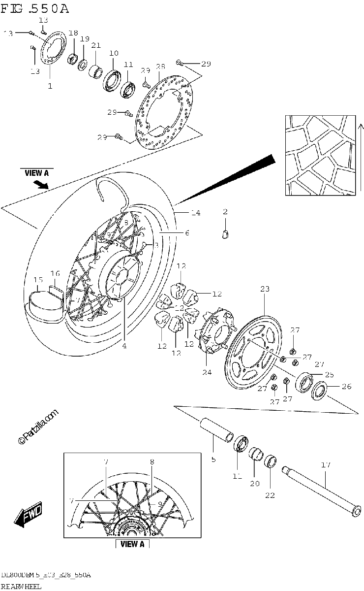 Diagrama de REAR WHEEL