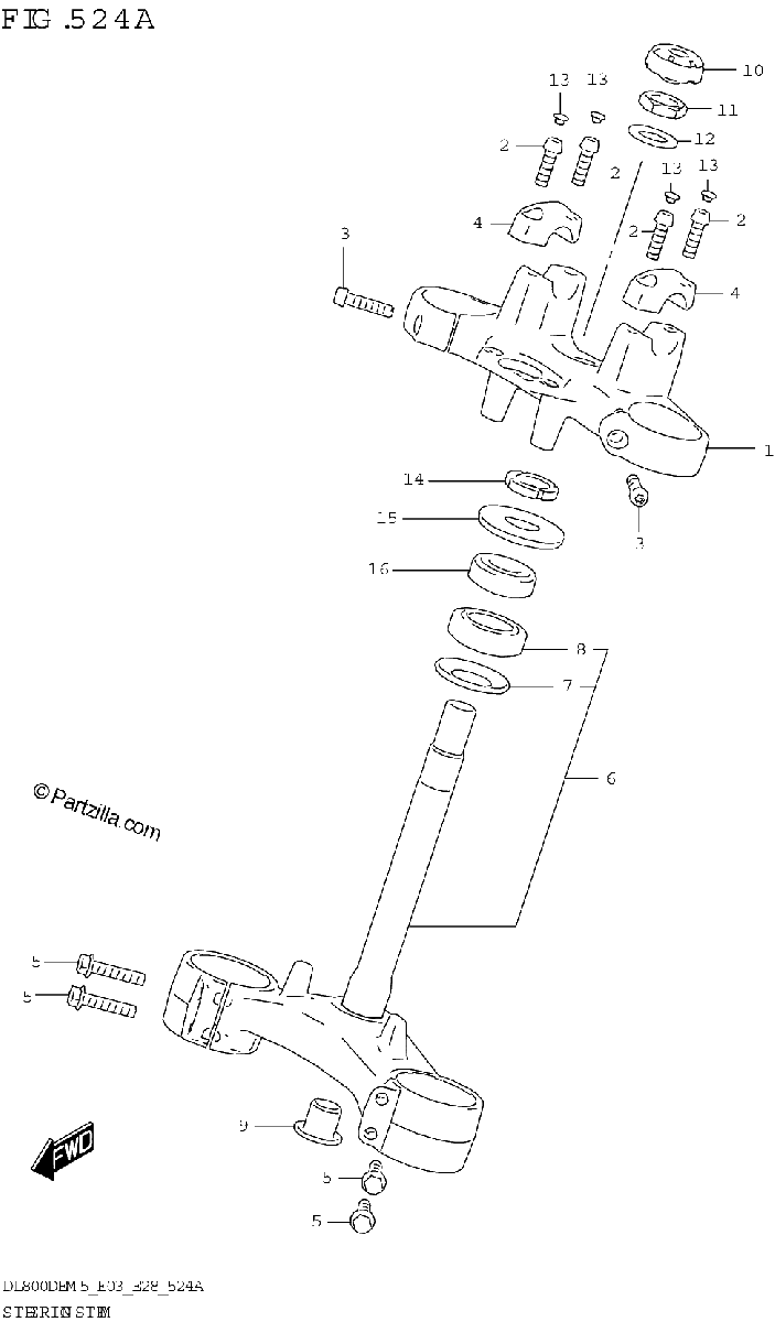 Diagrama de STEERING STEM