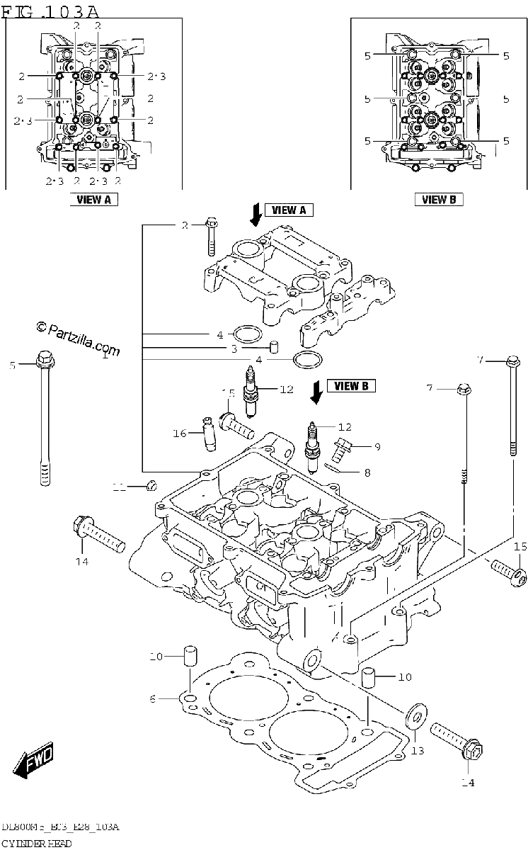 Diagrama de CYLINDER HEAD